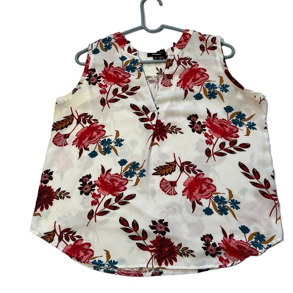 Premise Tops - Premise - Womens Sleeveless Floral Top Sz MD